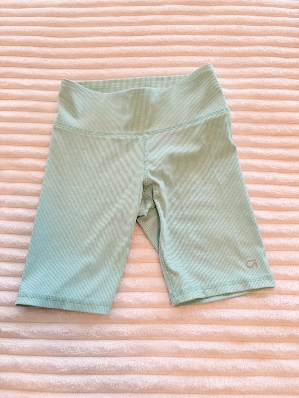 GAP Kids Ribbed High-Rise Bike Shorts in Mint